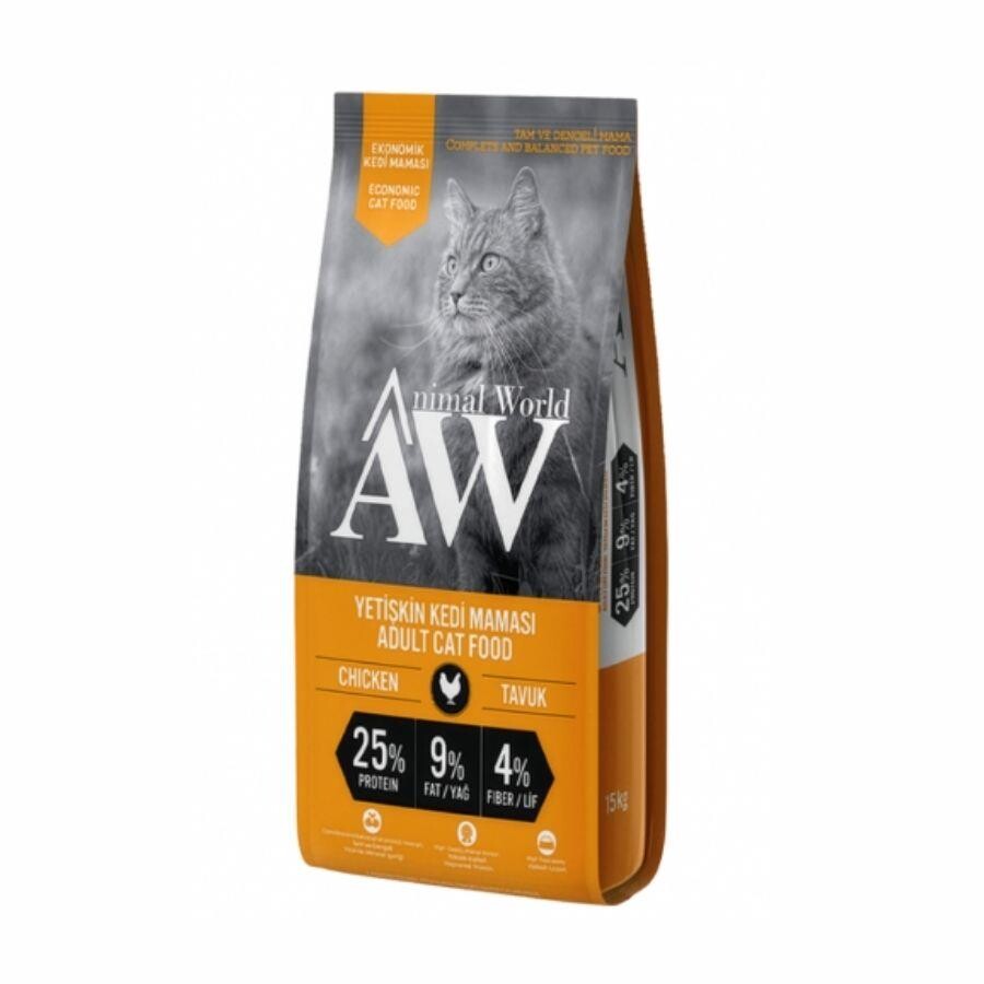 Animal World Eco Tavuklu Yetişkin Kedi Maması 15 KG | SRC: Barcode: 8684272331707